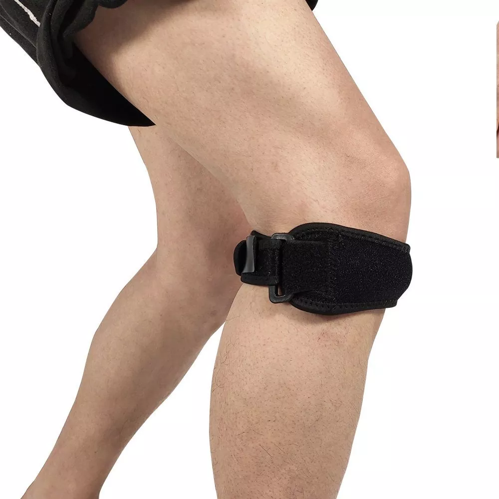 Suporte ajustável para joelheira de neoprene