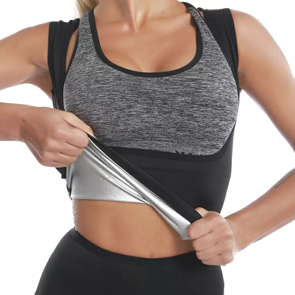 Terno de sauna de emagrecimento com queima de gordura elegante para mulheres