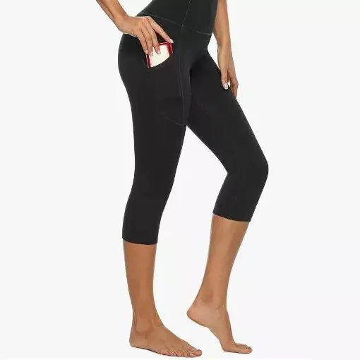 Leggings femininas de cintura alta com camada dupla Yoga